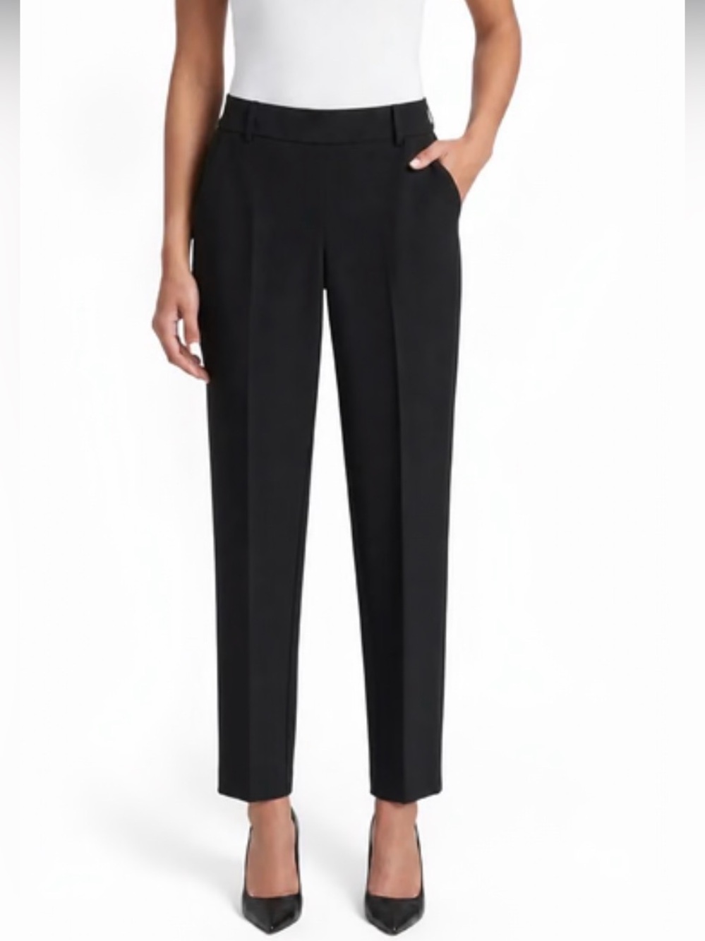 Jones, New York Signature Grace ankle Black Tailored Dress Pants